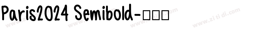 Paris2024 Semibold字体转换